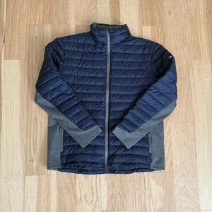 Rail Riders The Insulator Navy/grey Puffer Down Jacket Size XL Goose Down